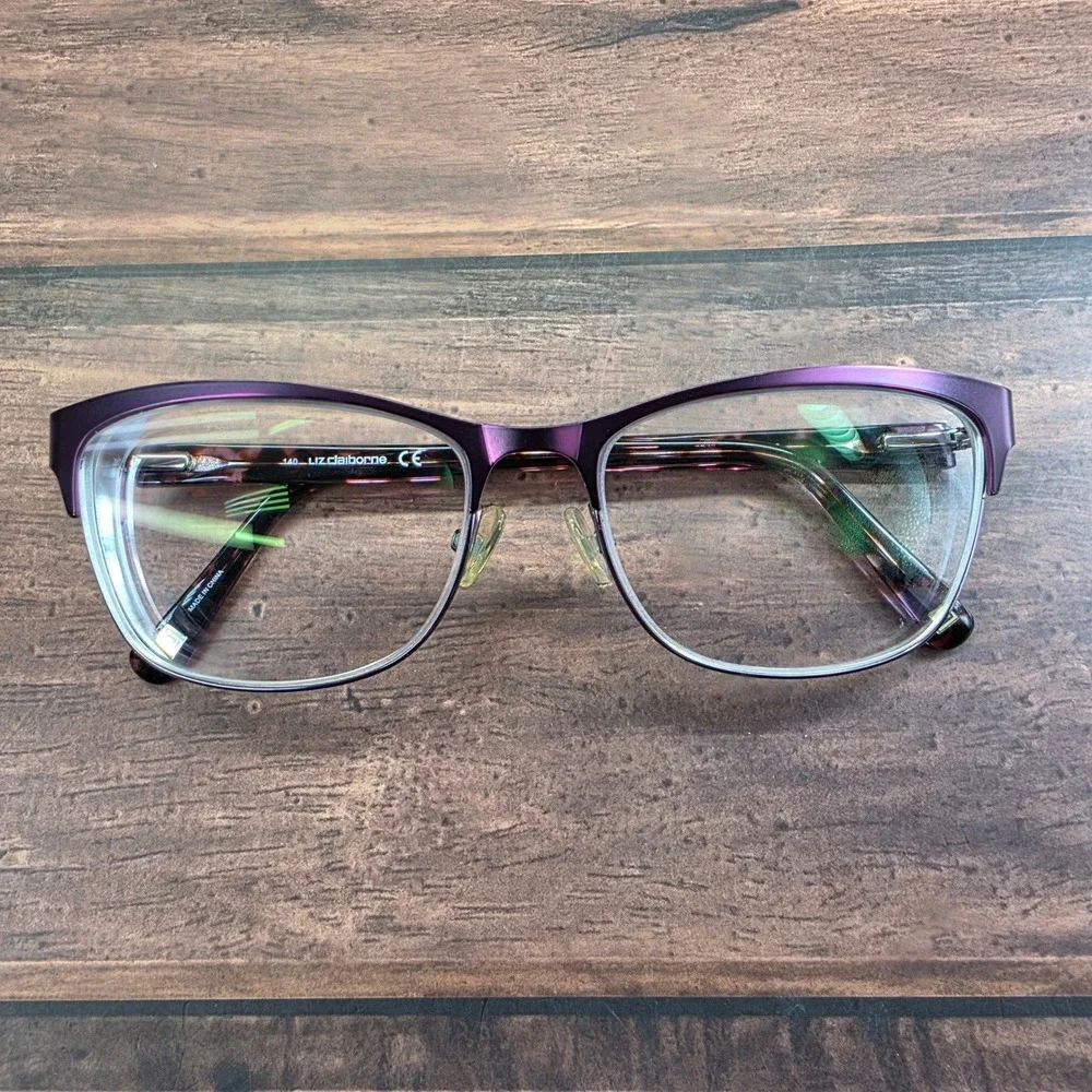Liz‎ Claiborne L609 0FS7 Plum Tortoise Cat Eye Eyeglasses Frames 140mm Womens
